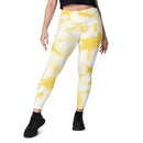 ALP004 Activastic Yellow Tie Dye Leggings with pockets