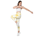 ALP004 Activastic Yellow Tie Dye Leggings with pockets
