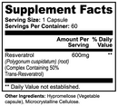 ResveraVital - Resveratrol 50% 600mg