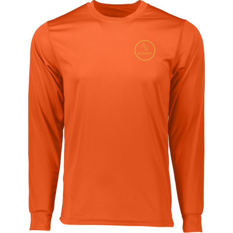 LT788 Activastic Mens' Small Circle Logo Long Sleeve Moisture-Wicking Tee