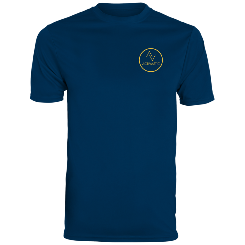 WT7906 Activastic Mens' Small Circle Logo Moisture-Wicking Tee