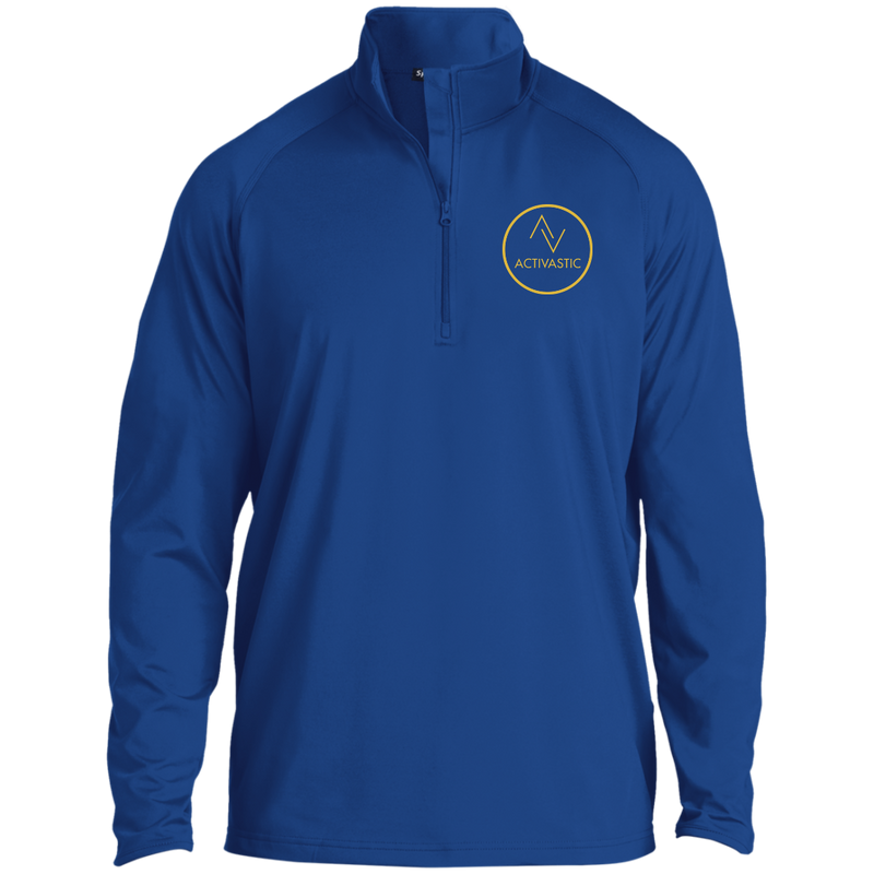 AST850 Activastic Mens' Small Circle Logo 1/2 Zip Raglan Performance Pullover