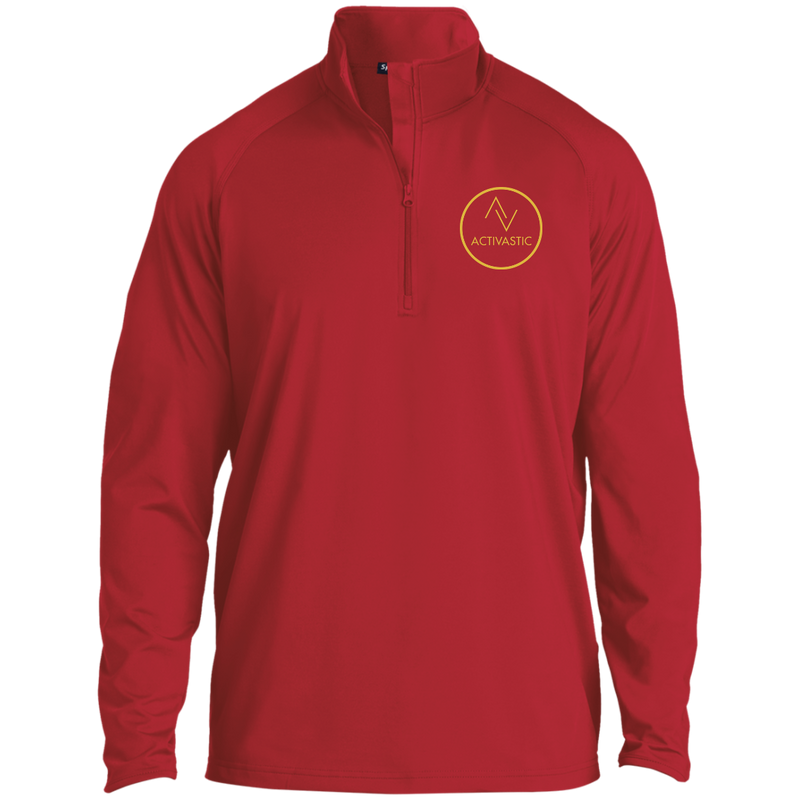 AST850 Activastic Mens' Small Circle Logo 1/2 Zip Raglan Performance Pullover