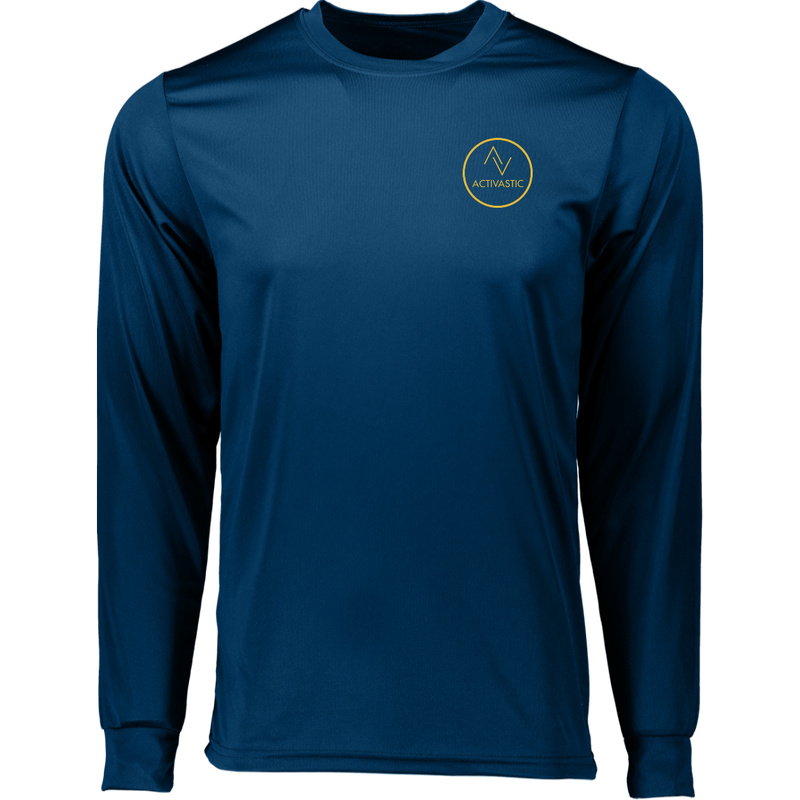 LT788 Activastic Mens' Small Circle Logo Long Sleeve Moisture-Wicking Tee