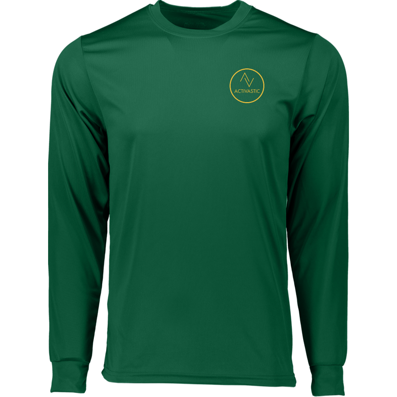 LT788 Activastic Mens' Small Circle Logo Long Sleeve Moisture-Wicking Tee