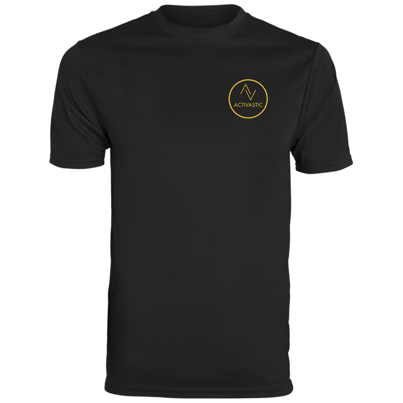 WT7906 Activastic Mens' Small Circle Logo Moisture-Wicking Tee