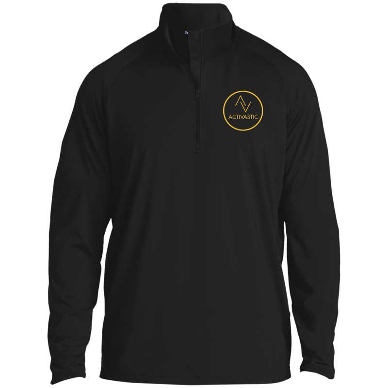 AST850 Activastic Mens' Small Circle Logo 1/2 Zip Raglan Performance Pullover