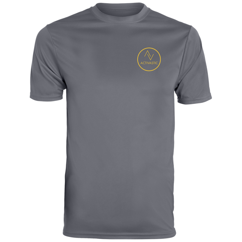 WT7906 Activastic Mens' Small Circle Logo Moisture-Wicking Tee