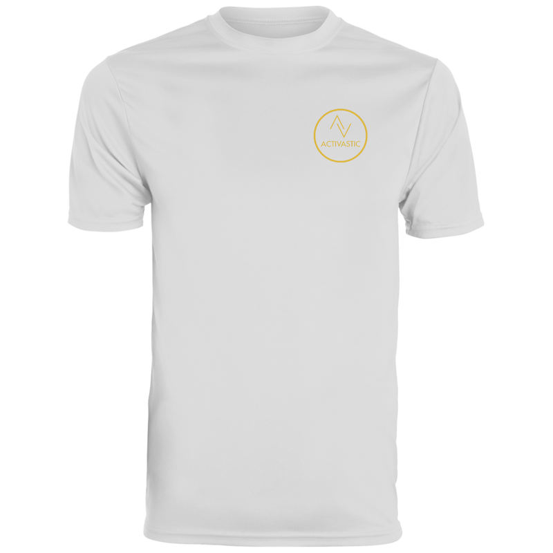 WT7906 Activastic Mens' Small Circle Logo Moisture-Wicking Tee