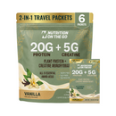 2-in-1 Vegan Protein + Creatine Travel Packets