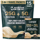 2-in-1 Whey Protein Isolate + Creatine Travel Packets