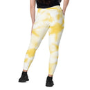 ALP004 Activastic Yellow Tie Dye Leggings with pockets