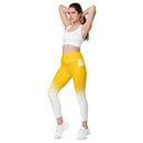 ALP003 Activastic Yellow Gradient Leggings with pockets
