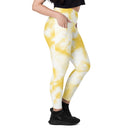 ALP004 Activastic Yellow Tie Dye Leggings with pockets
