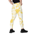ALP004 Activastic Yellow Tie Dye Leggings with pockets