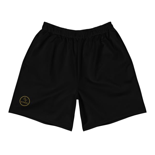 AMS003 Activastic Mens' Signature Black Recycled Athletic Shorts