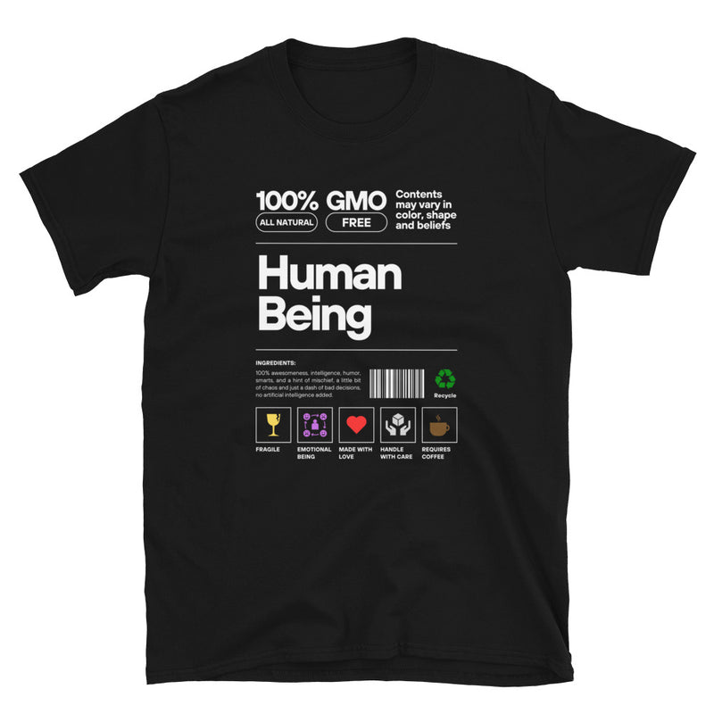 AMGT008 Men's Human Being Graphic Short-Sleeve Tee