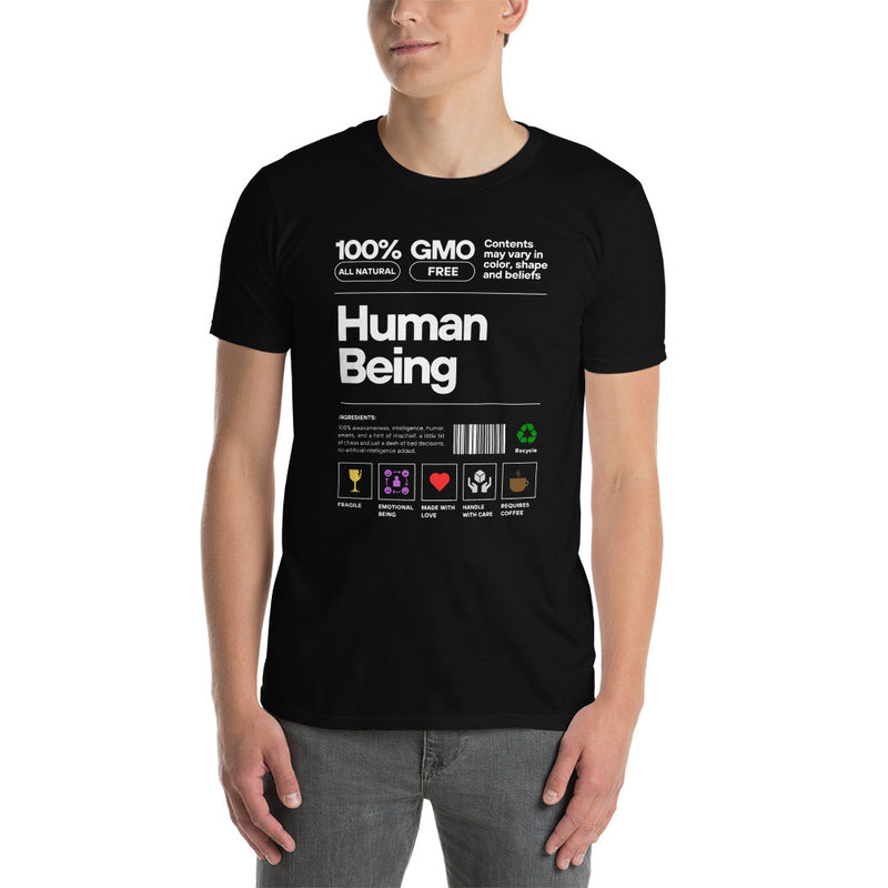 AMGT008 Men's Human Being Graphic Short-Sleeve Tee