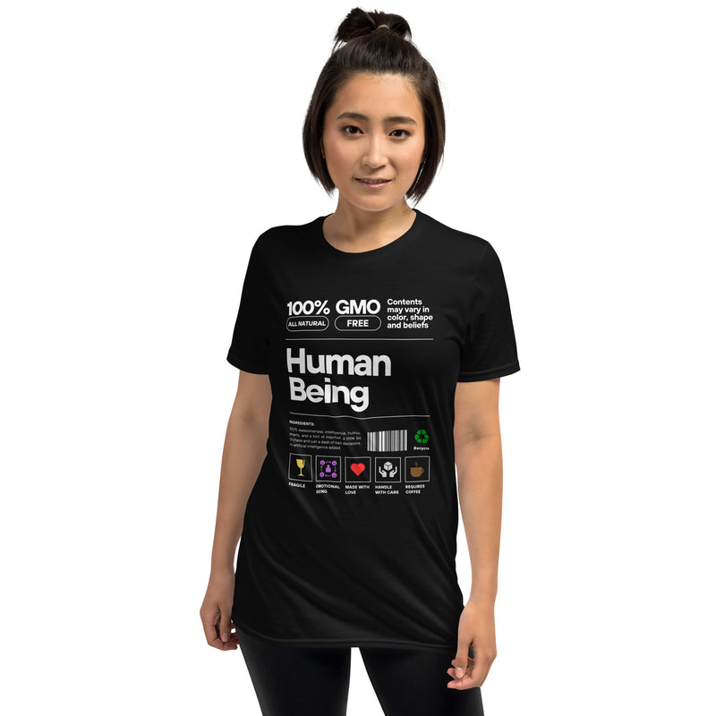 AGT009 Women's Human Being Graphic Short-Sleeve Tee