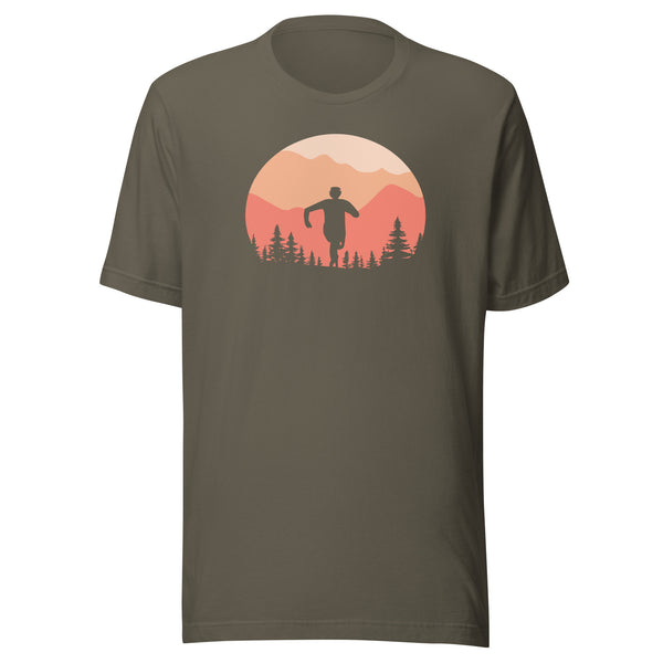 AUGT001 Trail Run Woods Graphic Short Sleeve Unisex Tee